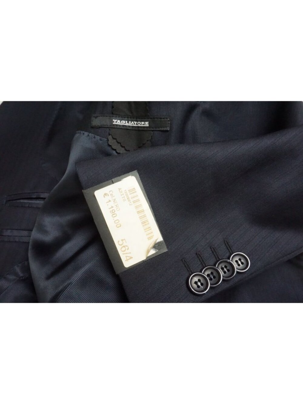Tagliatore Napoli Blue Stripe S100s Wool 2 Pc Suit Jacket Pants Sz 46R Brand New